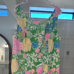 Lilly Pulitzer Kids Floral One Piece in Green, Pink, and Yellow